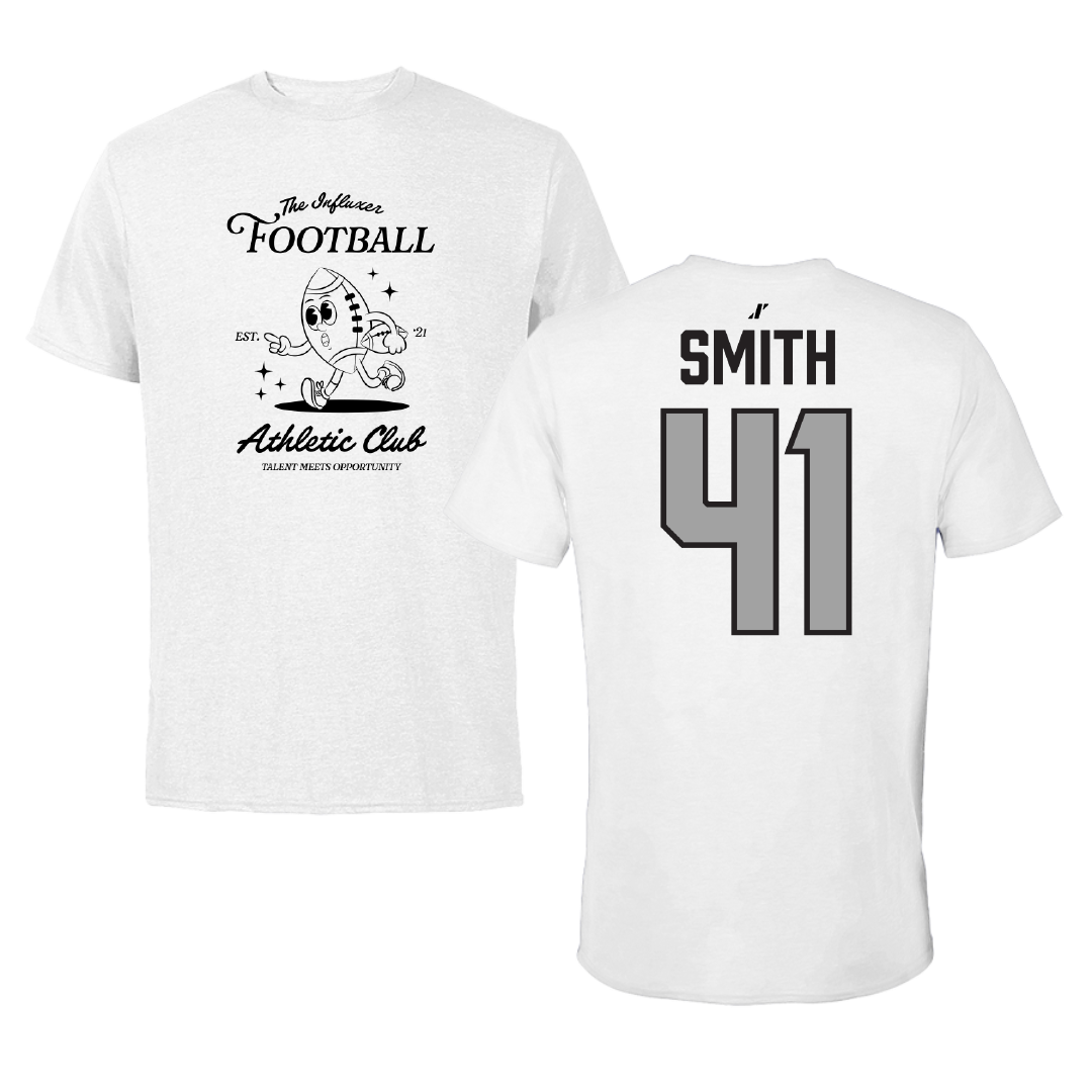 Football White Influxer Athletic Club Tee - #41 Jayden Smith