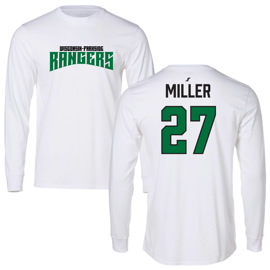University of Wisconsin-Parkside Baseball White Classic Long Sleeve - #27 Brennen Miller