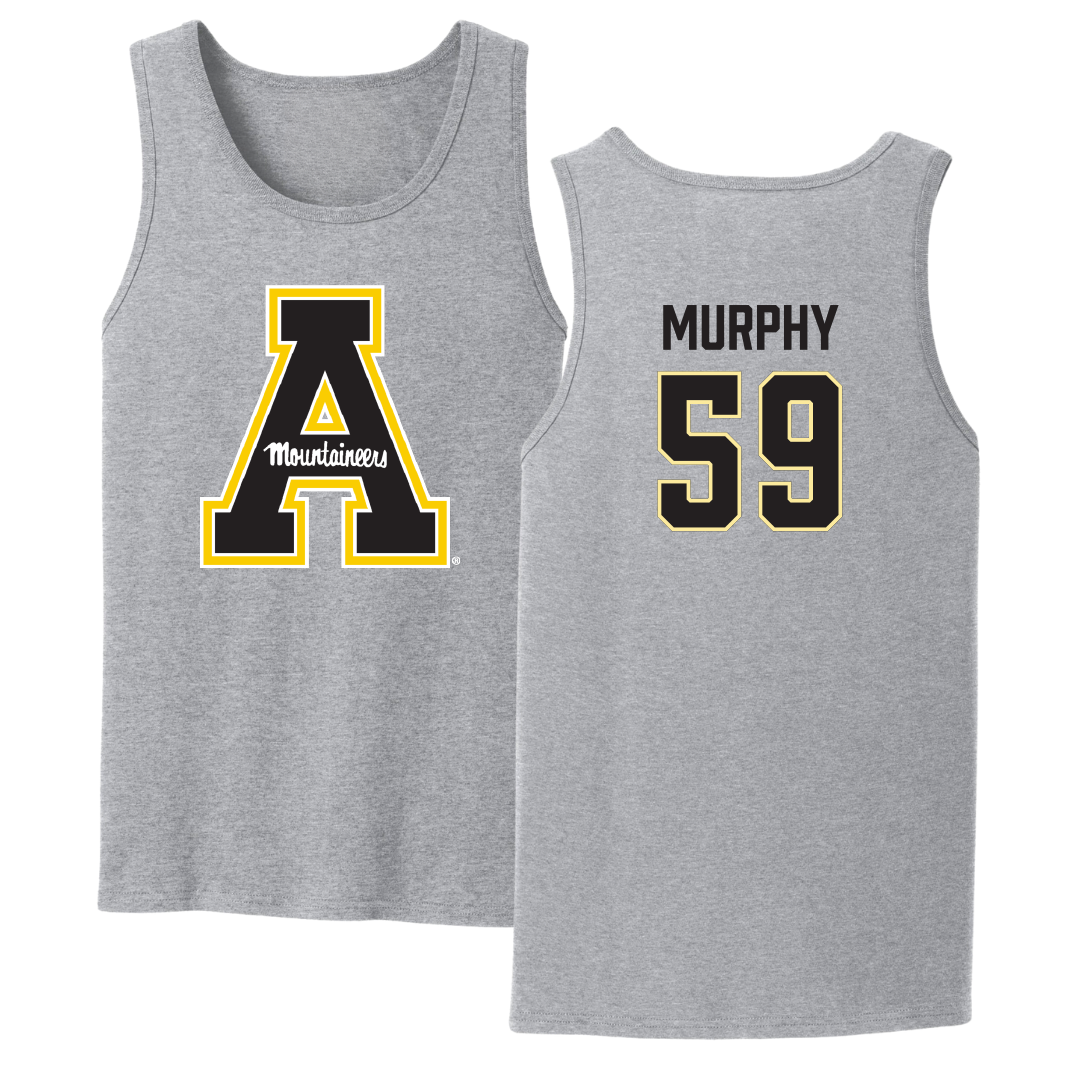 Appalachian State University Football Sport Gray Tank Top - #59 Jack Murphy