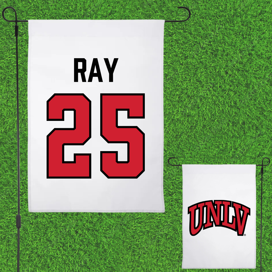 University of Nevada-Las Vegas Football White Garden Flag - #25 Rogerick Ray