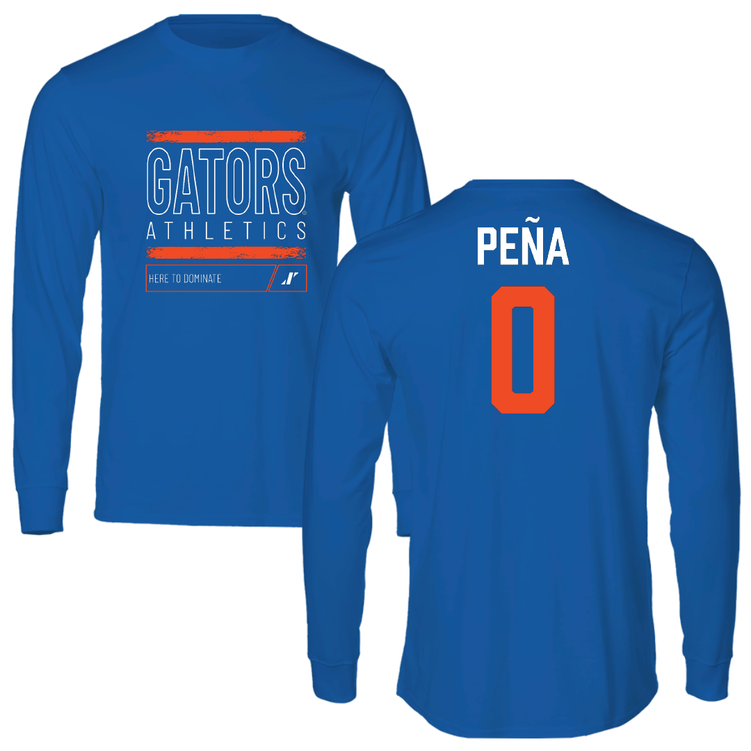 University of Florida Soccer (W) Blue Dominate Long Sleeve - #0 Paloma Peña