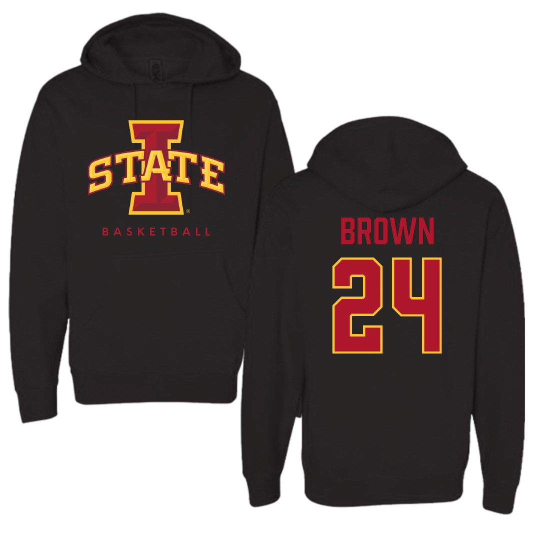 Iowa State University Basketball (W) Black Hoodie - #24 Addy Brown