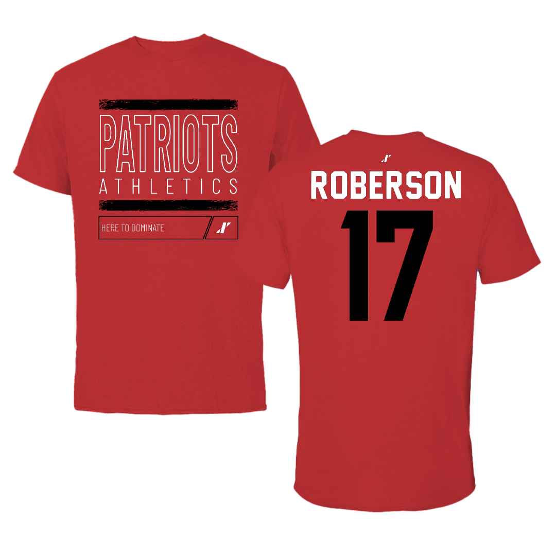 Dallas Baptist University Soccer Red Dominate Performance Tee - #17 Haley Roberson