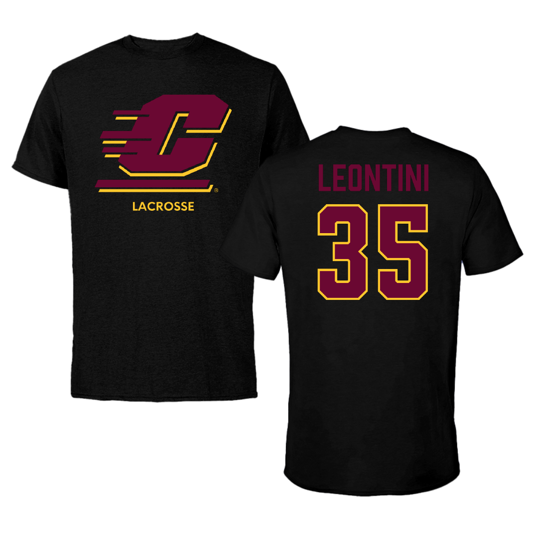 Central Michigan University Lacrosse (W) Black Performance Tee - #35 Gianna Leontini