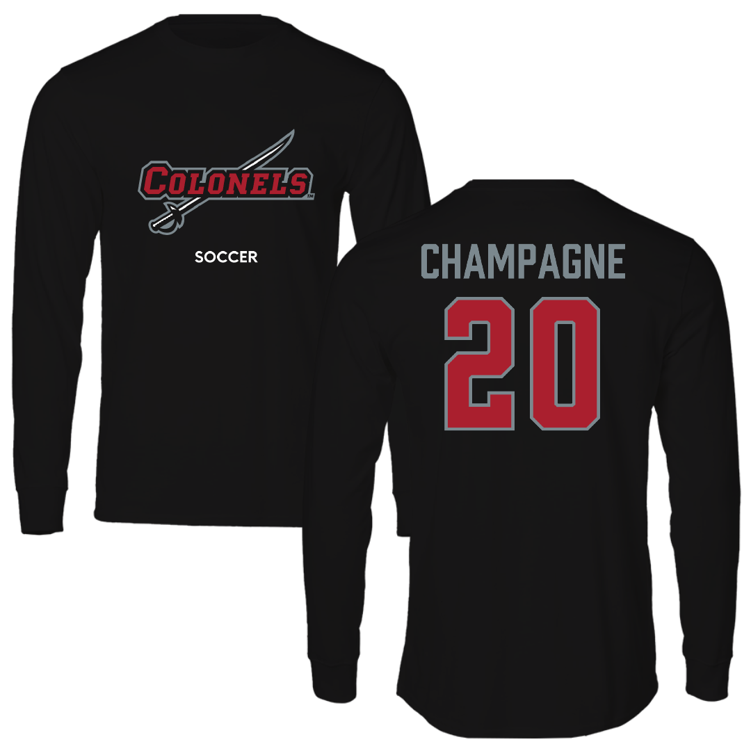 Nicholls State University Soccer (W) Black Colonels Long Sleeve - #20 Gabby Champagne