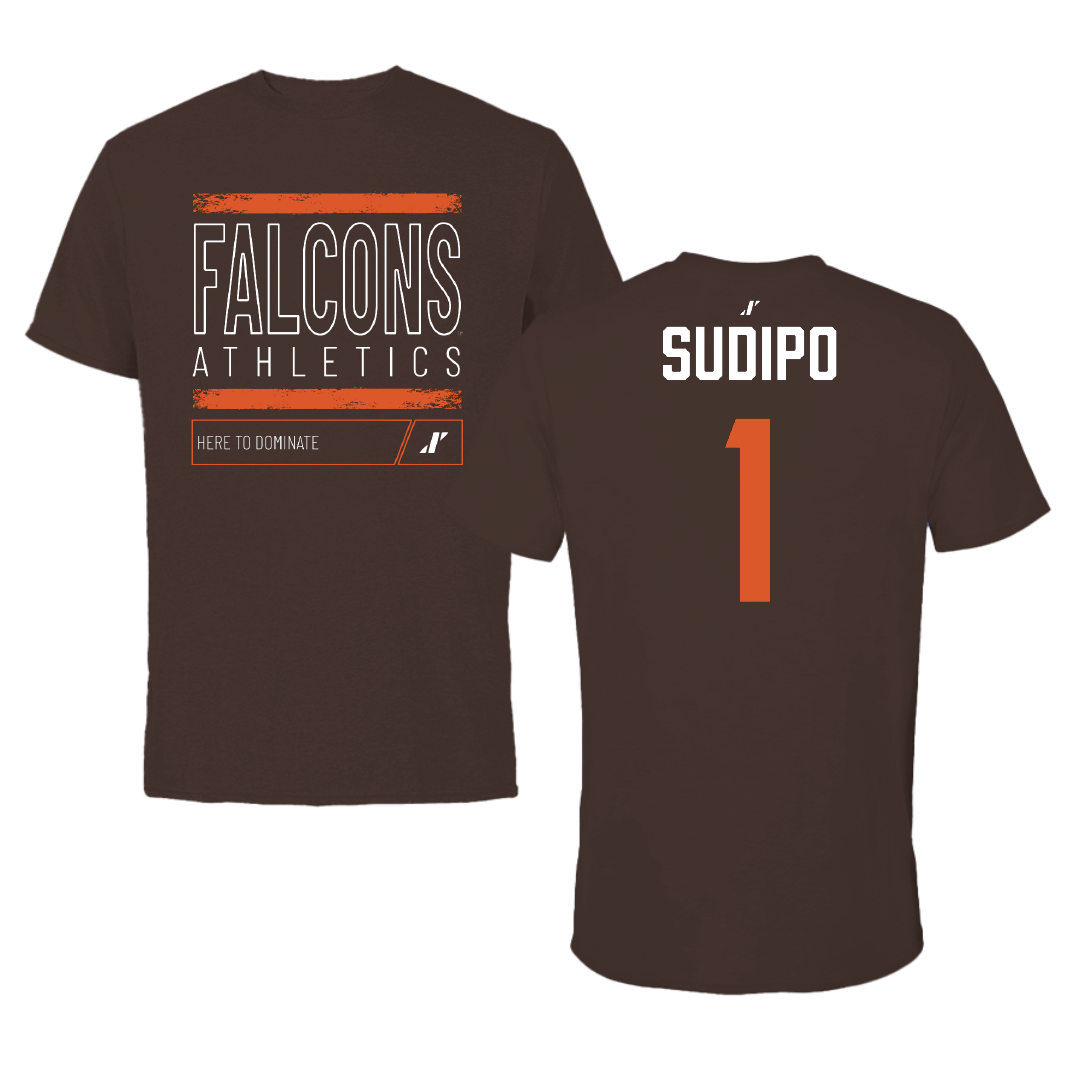 Bowling Green State University Football Brown Dominate Tee - #1 Mateo Sudipo