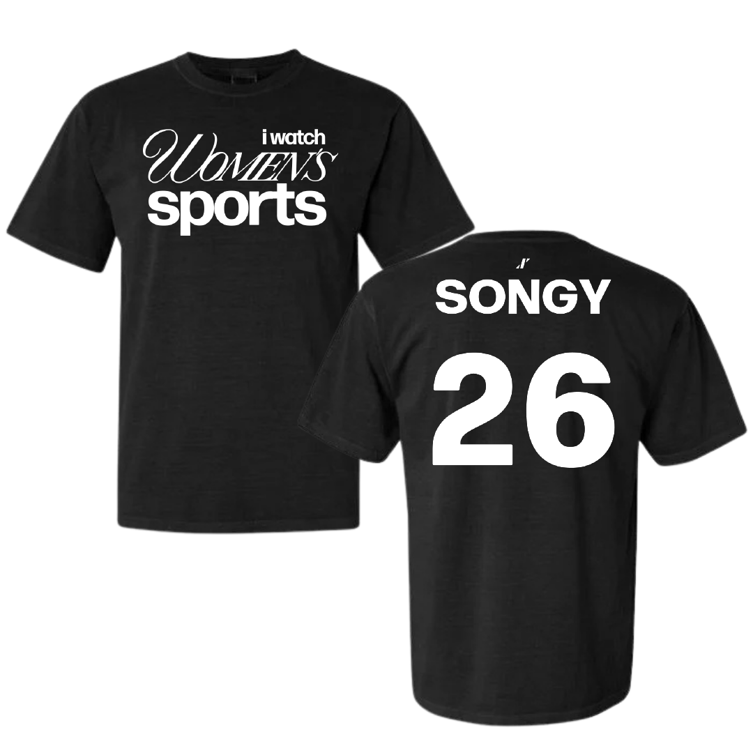 Nicholls State University Softball Black WHM Comfort Colors Tee - #26 Brynne Songy