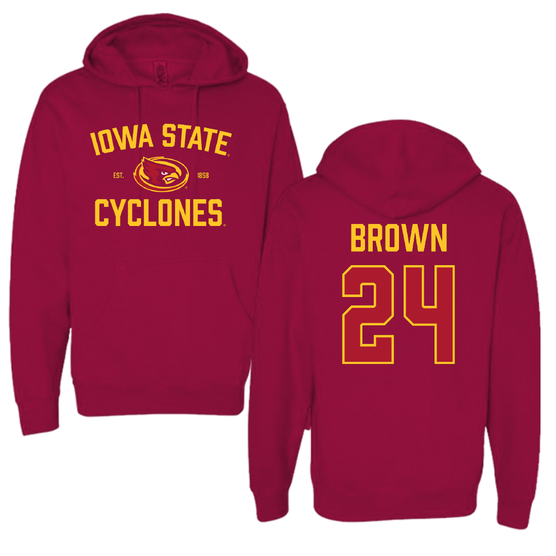 Iowa State University Basketball (W) Cardinal General Hoodie - #24 Addy Brown