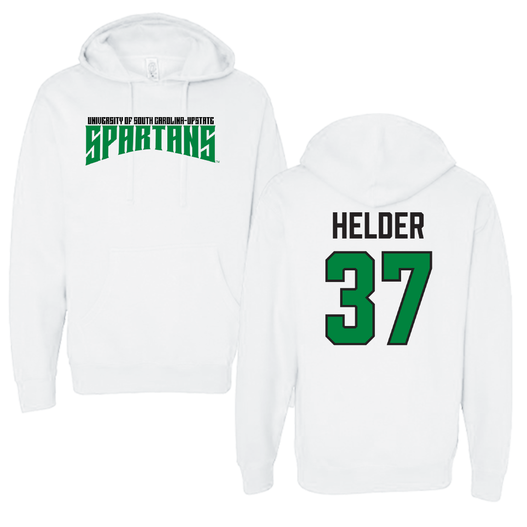 University of South Carolina-Upstate Baseball White Classic Hoodie - #37 Gabe Helder