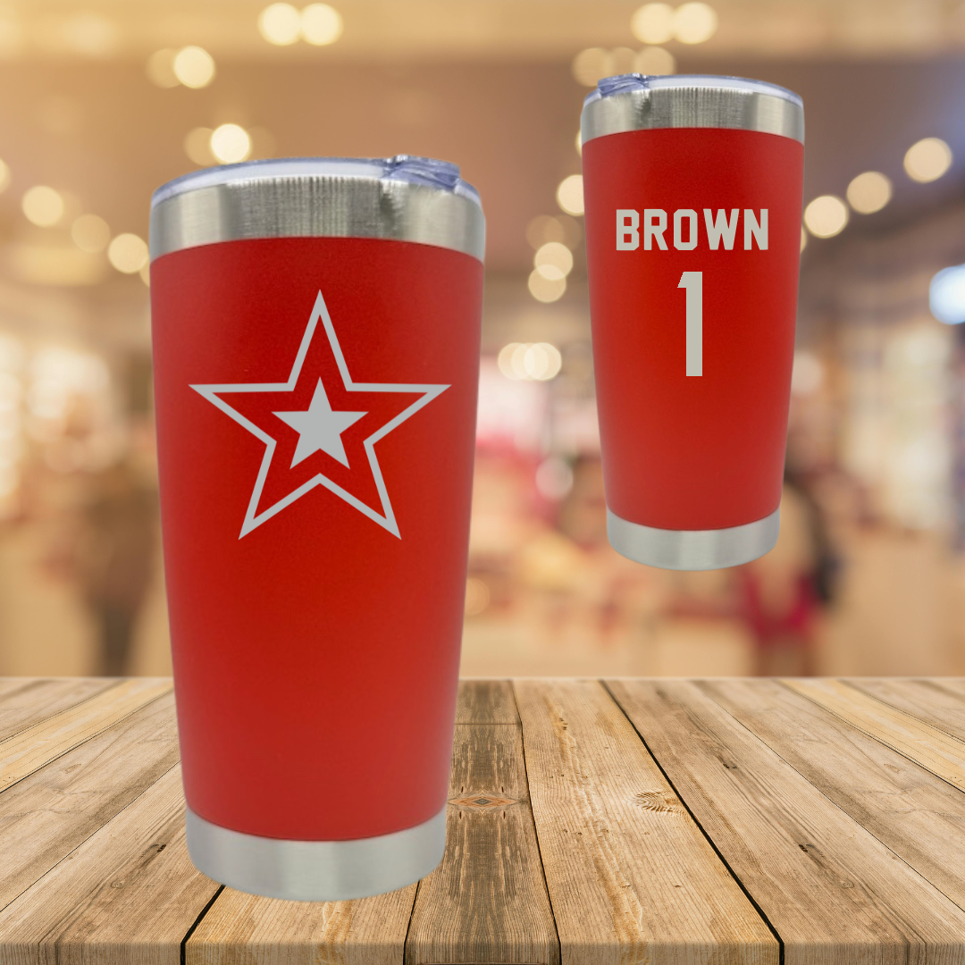 Robert Morris University Volleyball Red Stainless Steel Tumbler - #1 Kaitlyn Brown