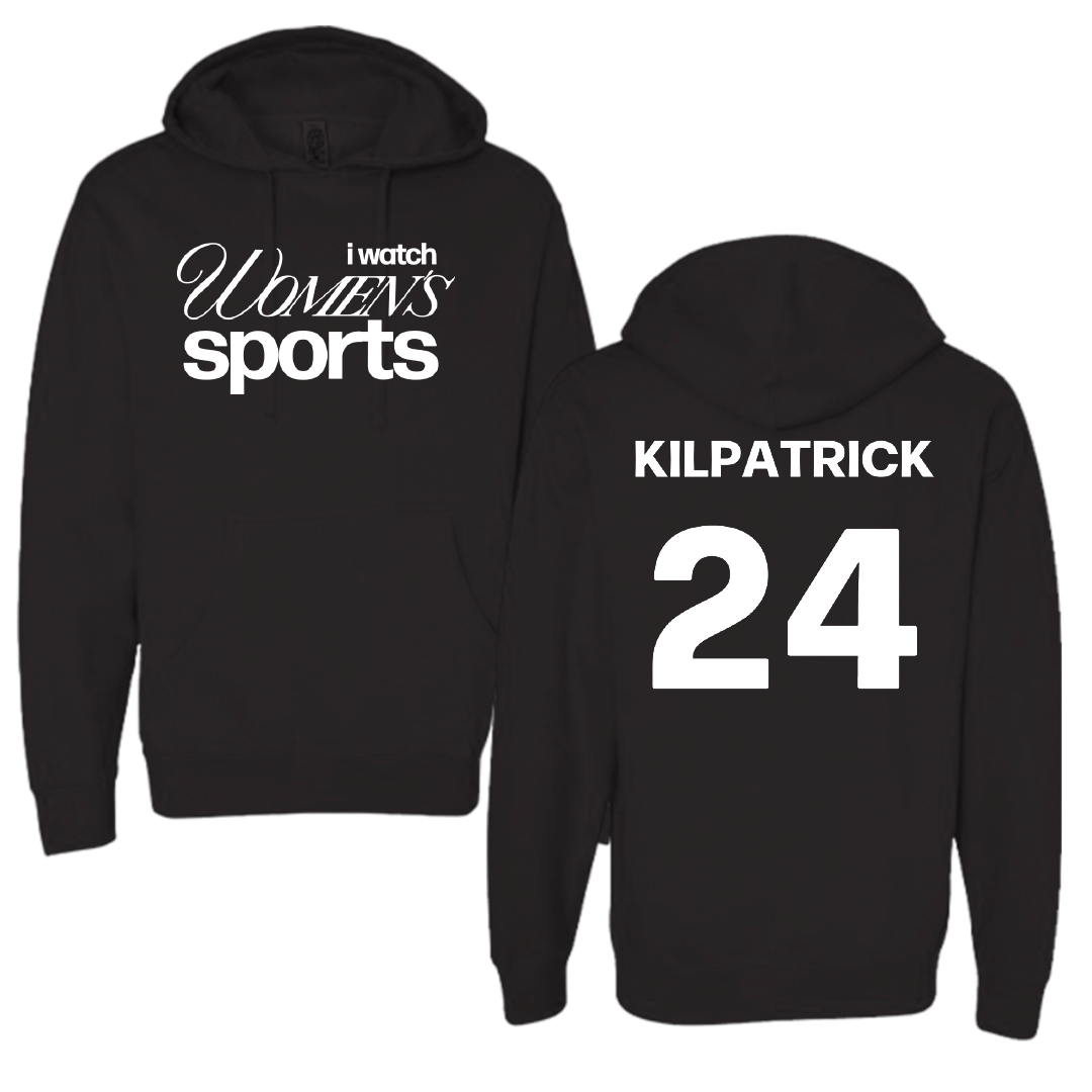 Winona State University Basketball Black WHM Hoodie - #24 Emmaline Kilpatrick