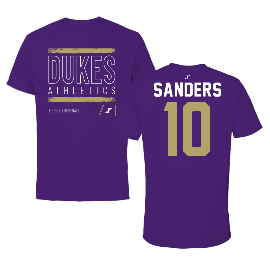 James Madison University Softball Purple Dominate Performance Tee - #10 Carsen Sanders