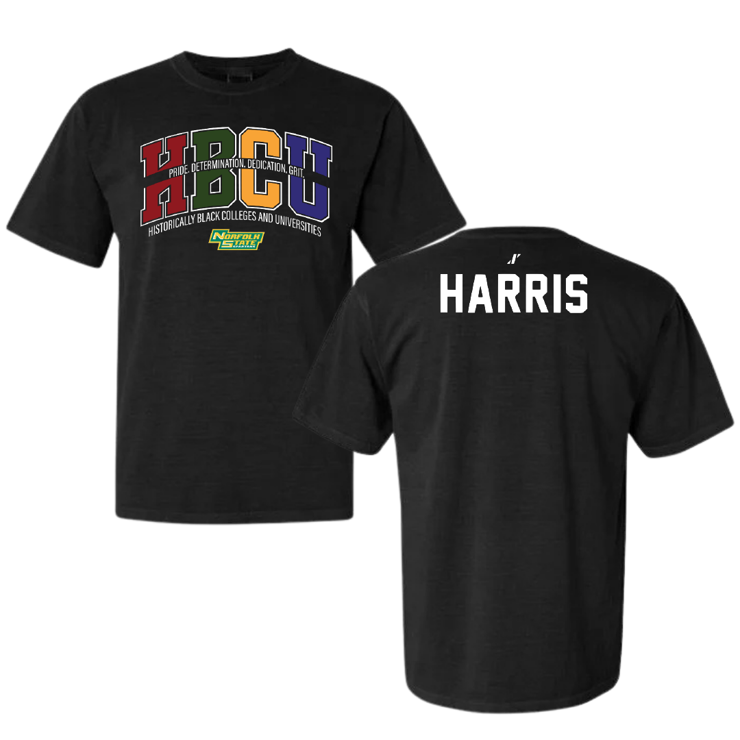 Norfolk State University TF and XC Black HBCU Comfort Colors Tee - Armani Harris