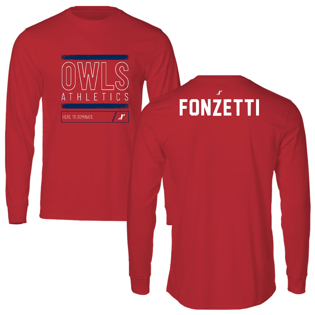Florida Atlantic University Cheer Red Dominate Performance Long Sleeve - Natalia Fonzetti