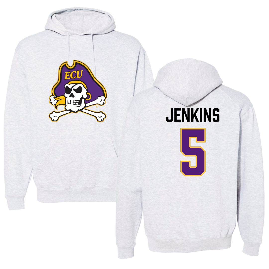 East Carolina University Football Gray Hoodie - #5 Parker Jenkins
