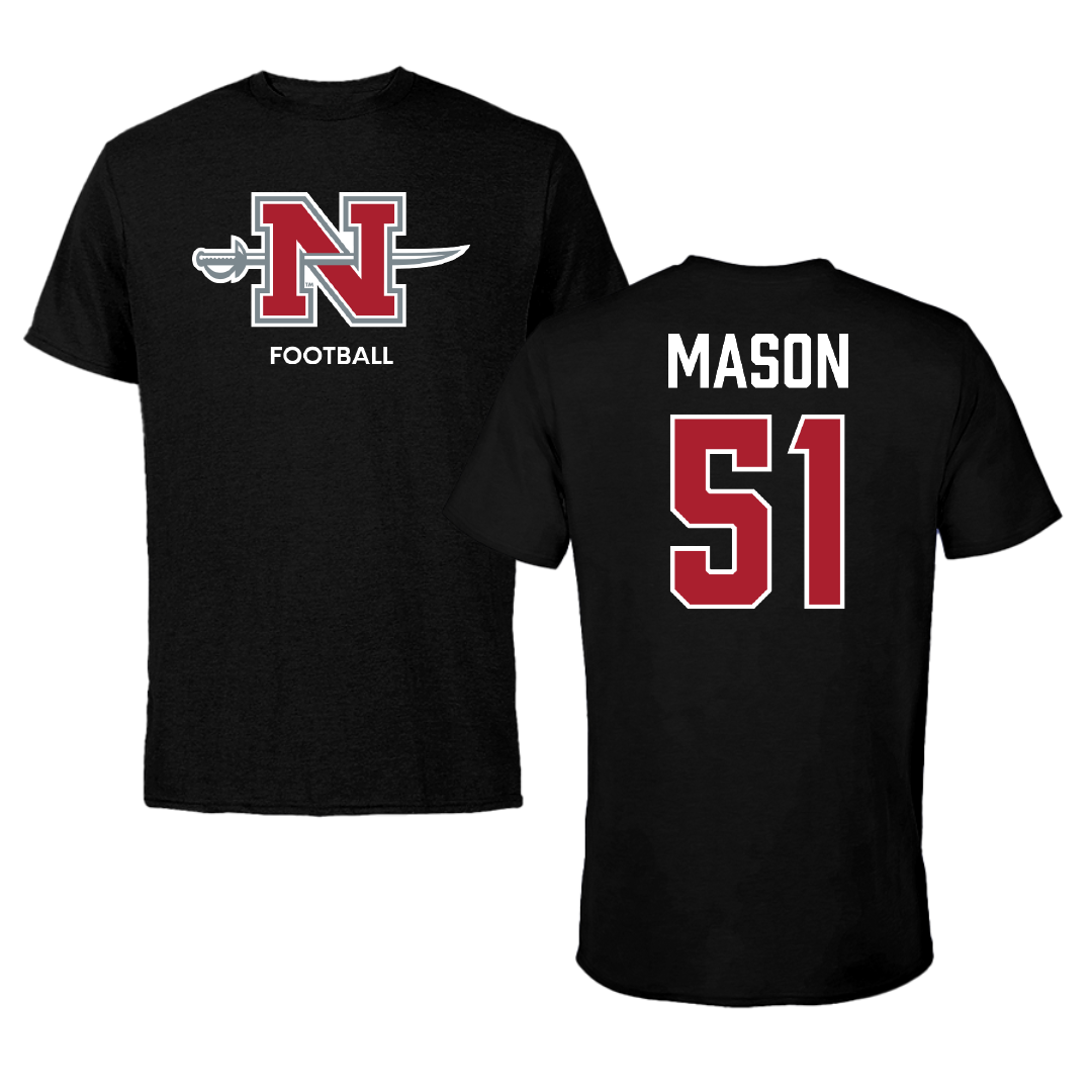 Nicholls State University Football Black Mascot Tee - #51 Joe Mason