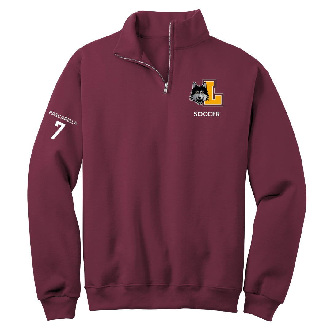 Loyola University-Chicago Soccer (W) Maroon Quarter-Zip - #7 Jordan Pascarella