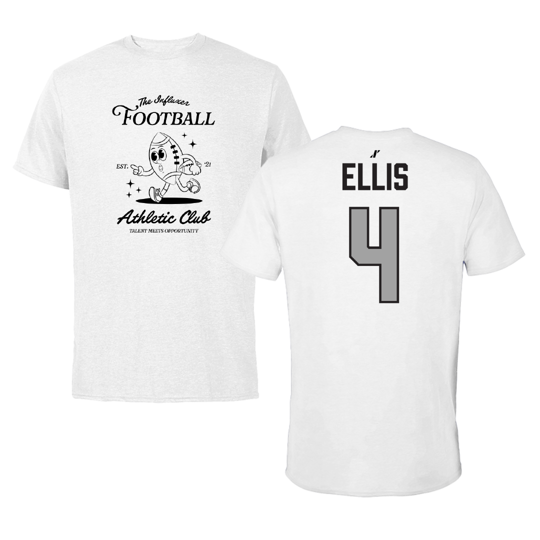 Football White Influxer Athletic Club Tee - #4 Lake Ellis
