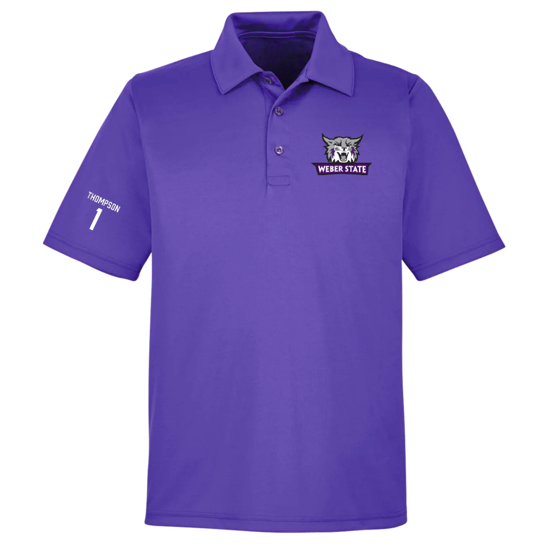 Weber State University Football Purple Polo - #1 Keahnist Thompson
