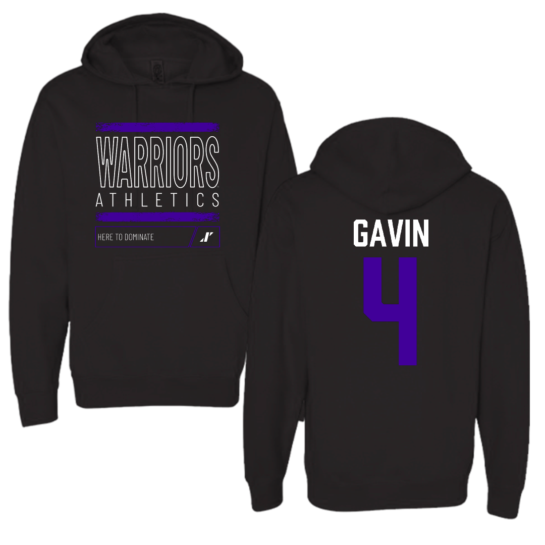 Winona State University Football Black Dominate Hoodie - #4 Ty Gavin