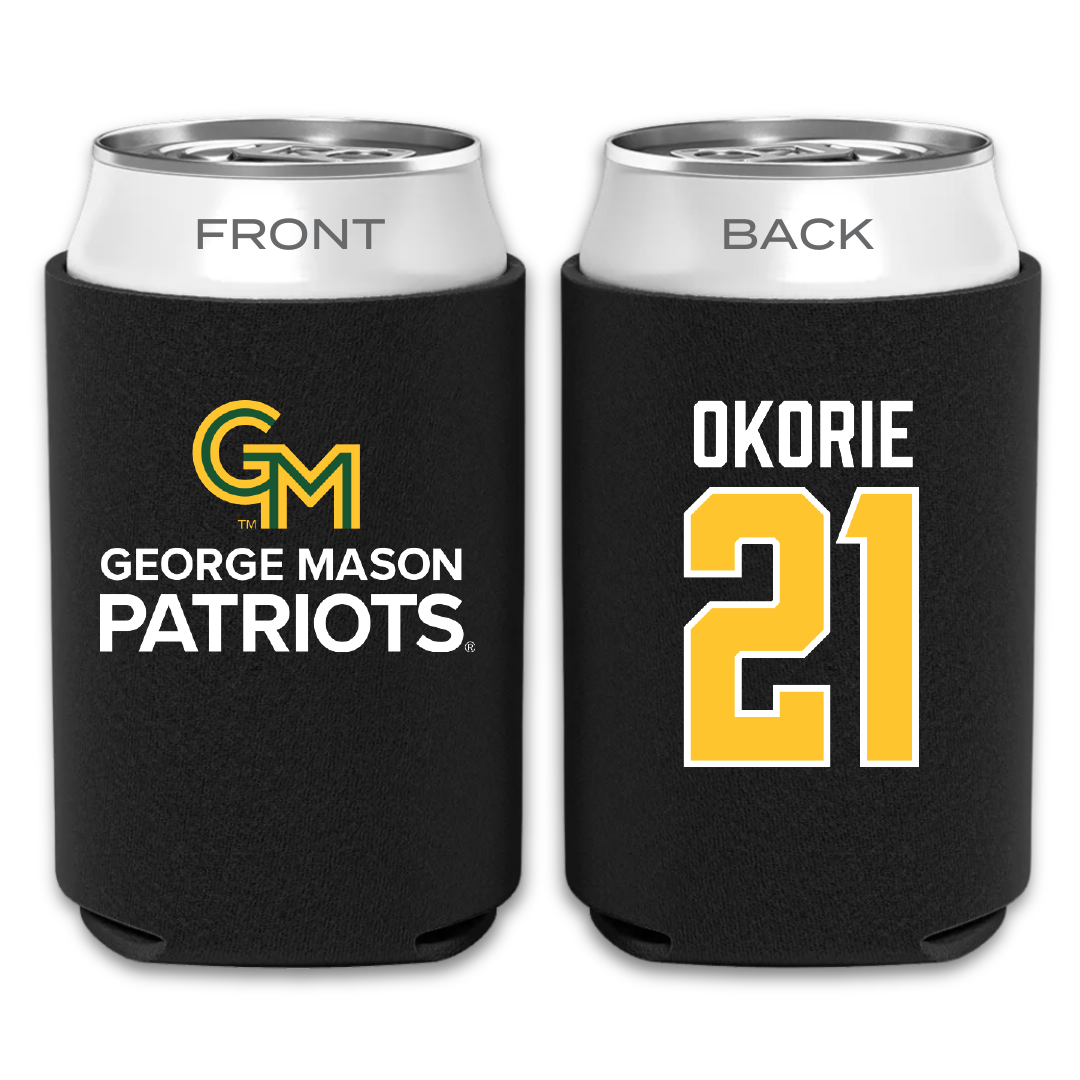 George Mason University Basketball Black Can Cooler - #21 Faith Okorie