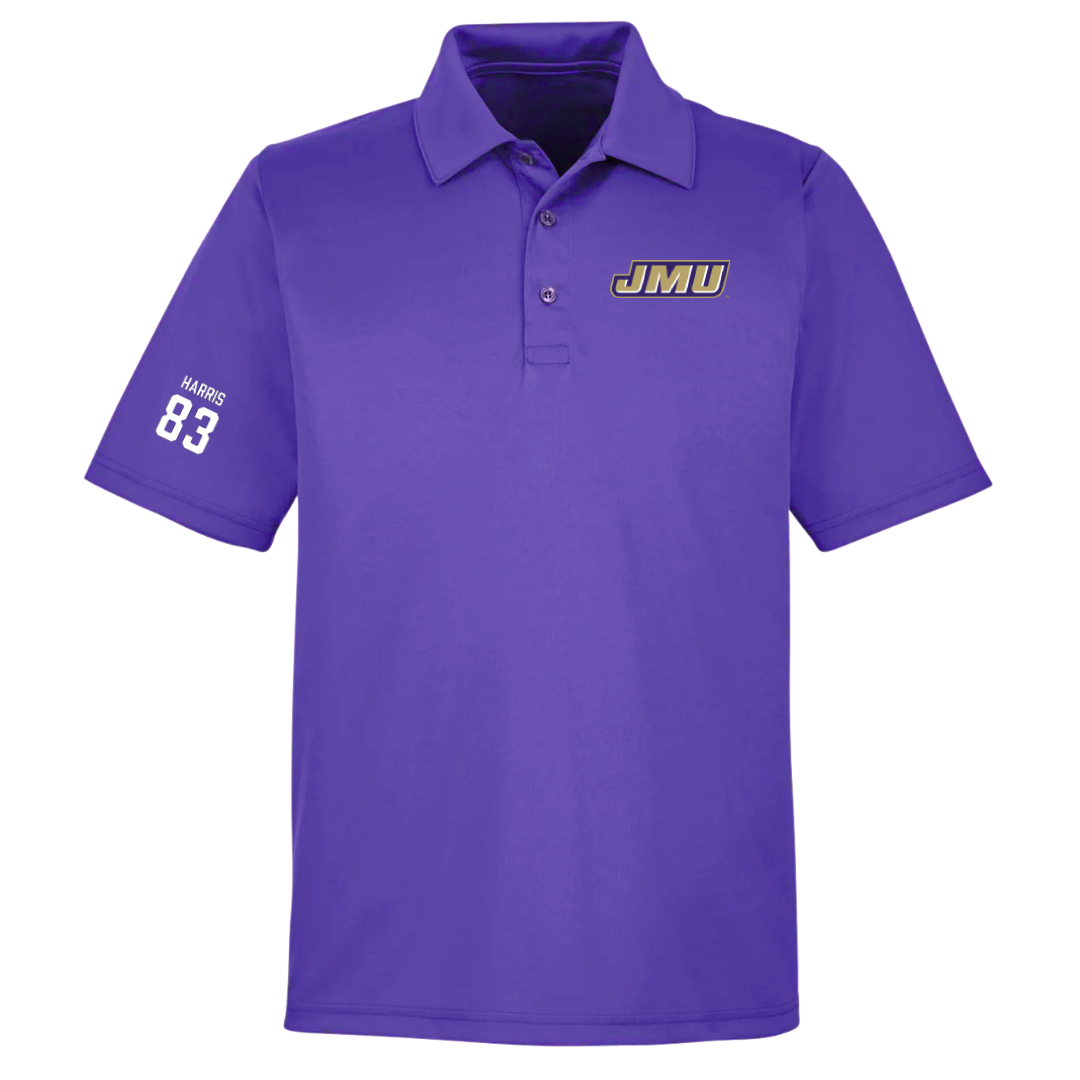 James Madison University Football Purple Polo - #83 Erick Harris