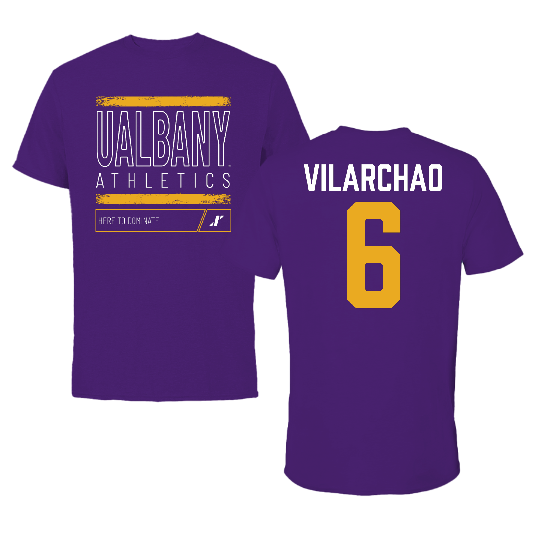 University at Albany Softball Purple Dominate Performance Tee - #6 Victoria Vilarchao