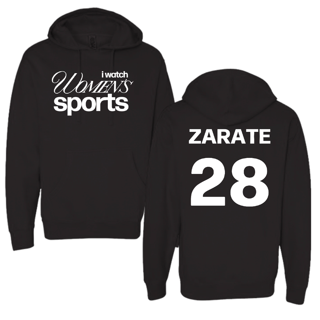 Texas State University Softball Black WHM Hoodie - #28 Katarina Zarate