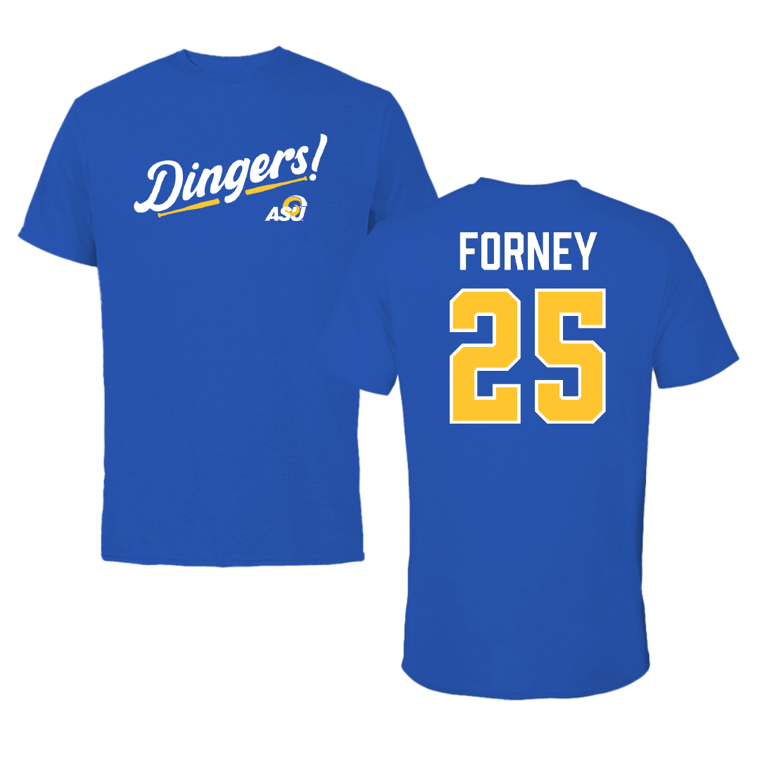 Angelo State University Softball Blue Dingers Performance Tee - #25 Kylie Forney