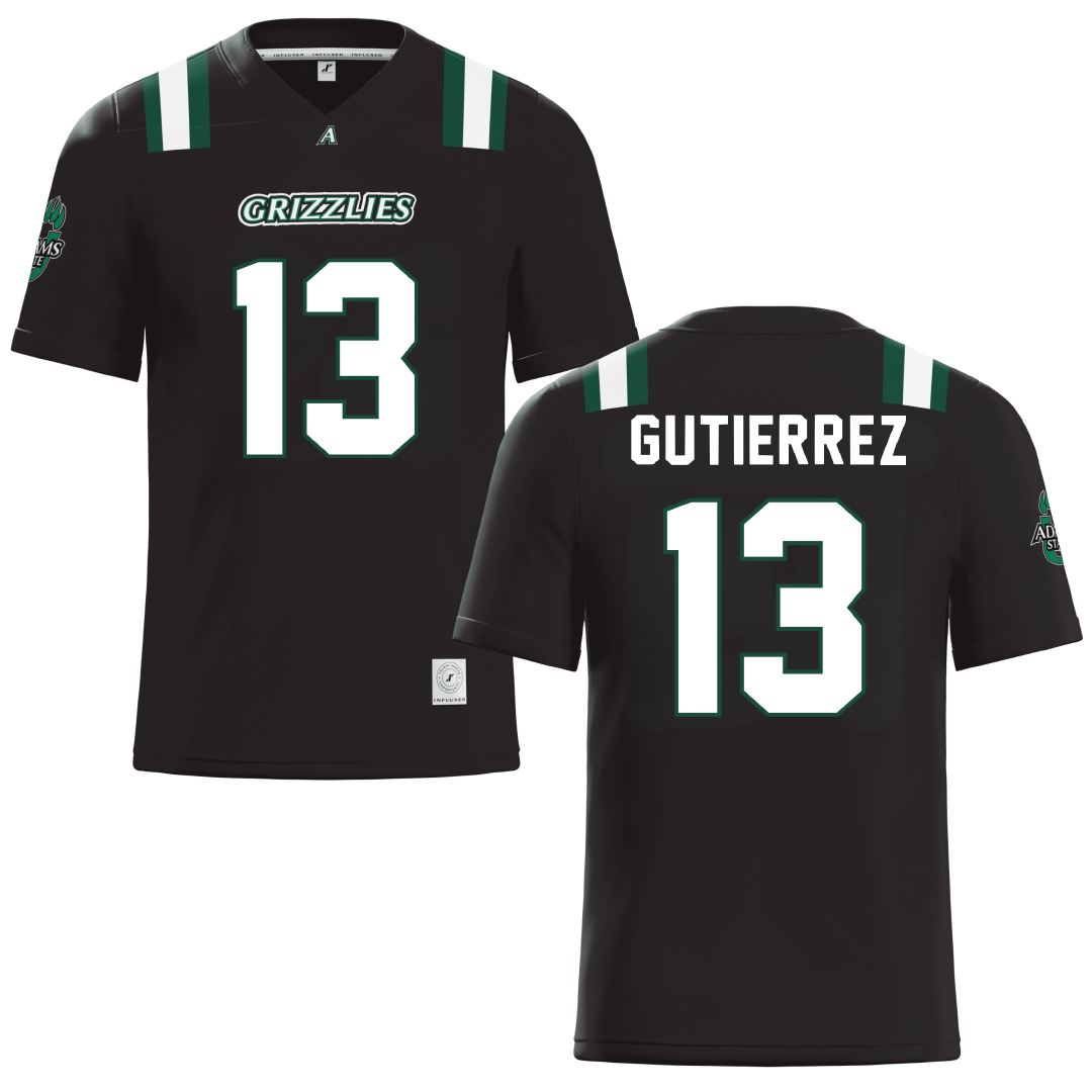 Adams State University Black Football Jersey - #13 Xavier Gutierrez