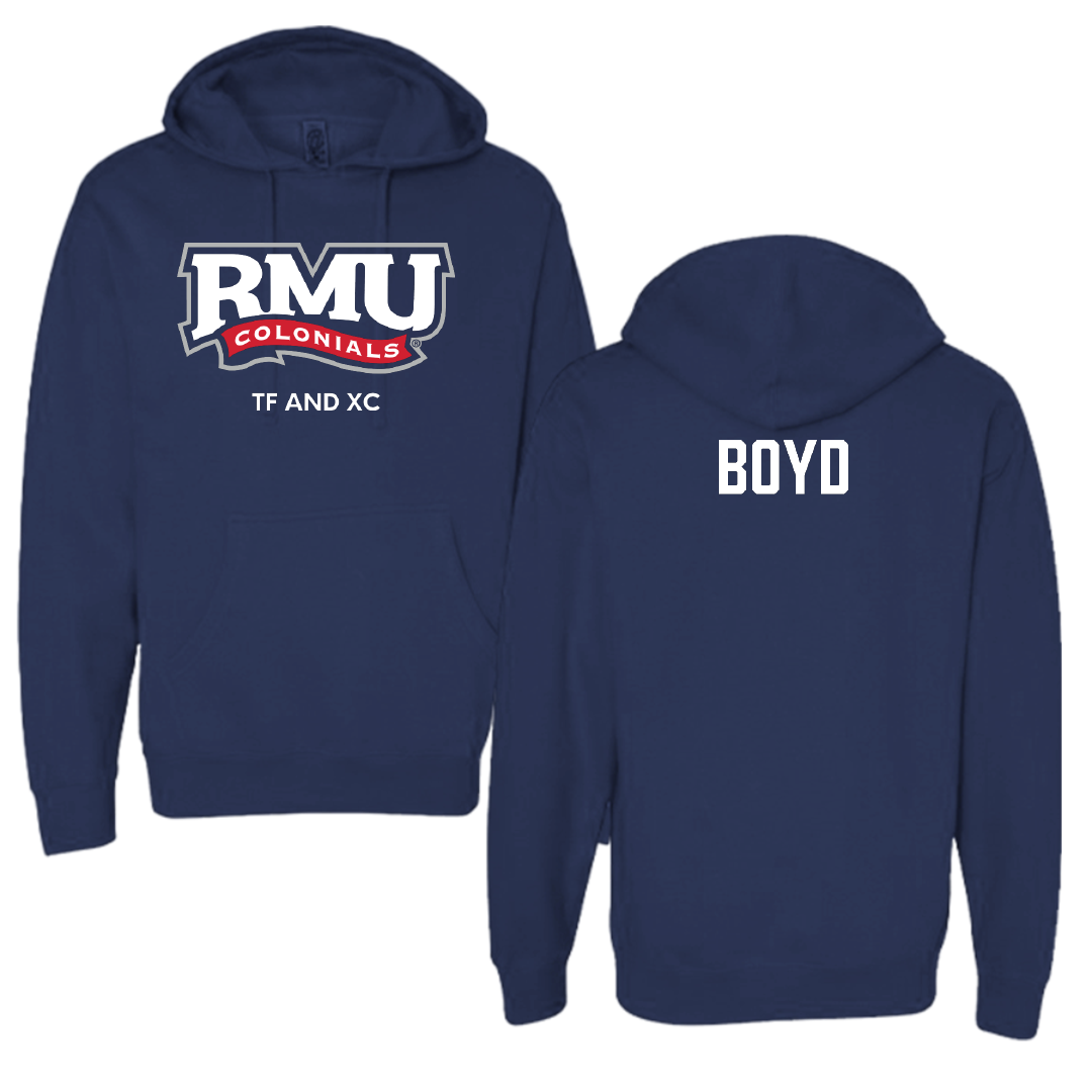 Robert Morris University TF and XC Navy Hoodie - Brayden Boyd