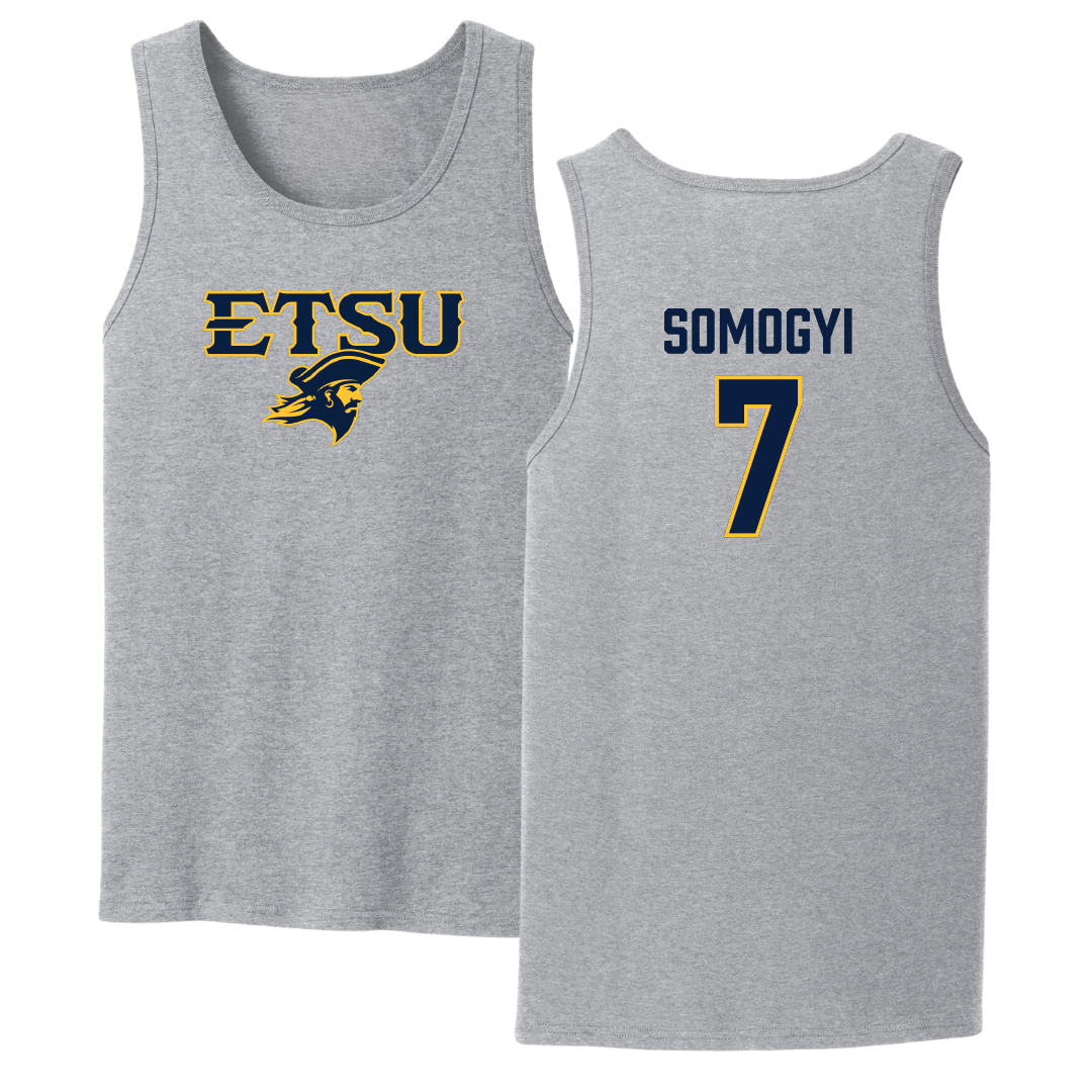 East Tennessee State University Soccer Sport Gray Tank Top - #7 Sydney Somogyi
