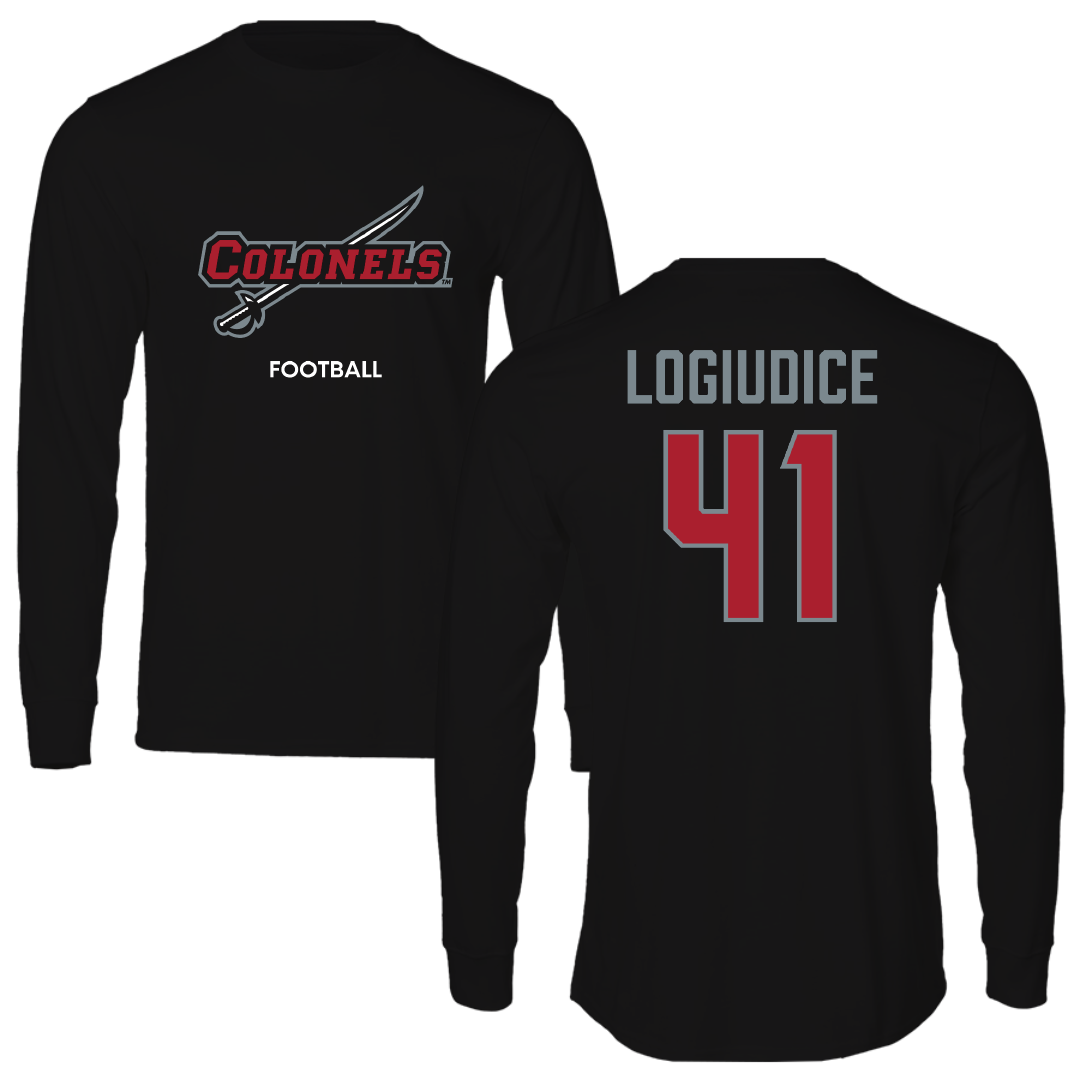 Nicholls State University Football Black Colonels Performance Long Sleeve - #41 Dominic LoGiudice