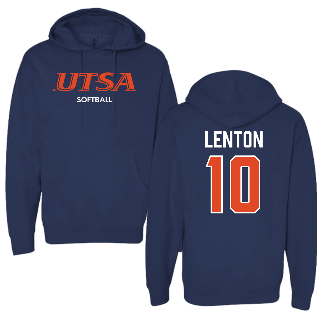 University of Texas at San Antonio Softball Navy Hoodie - #10 Madison Lenton
