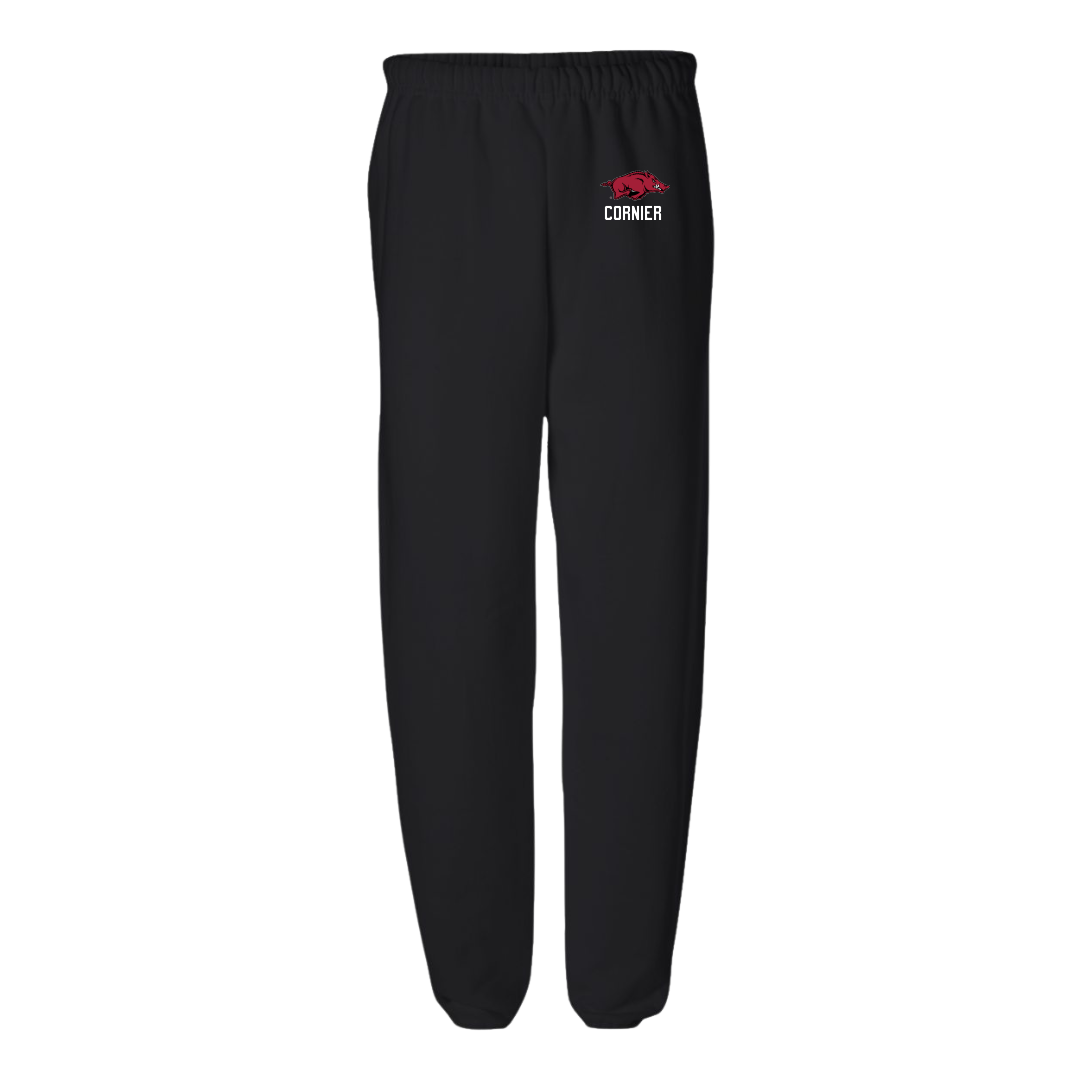 University of Arkansas Volleyball (W) Black Sweatpants - #15 Gabriela Cornier
