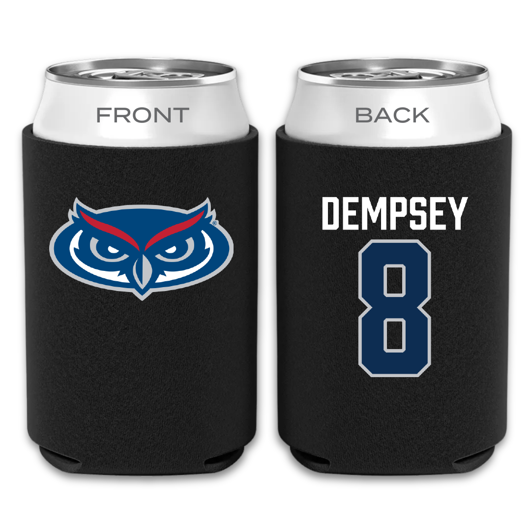 Florida Atlantic University Soccer Black Can Cooler - #8 Drew Dempsey