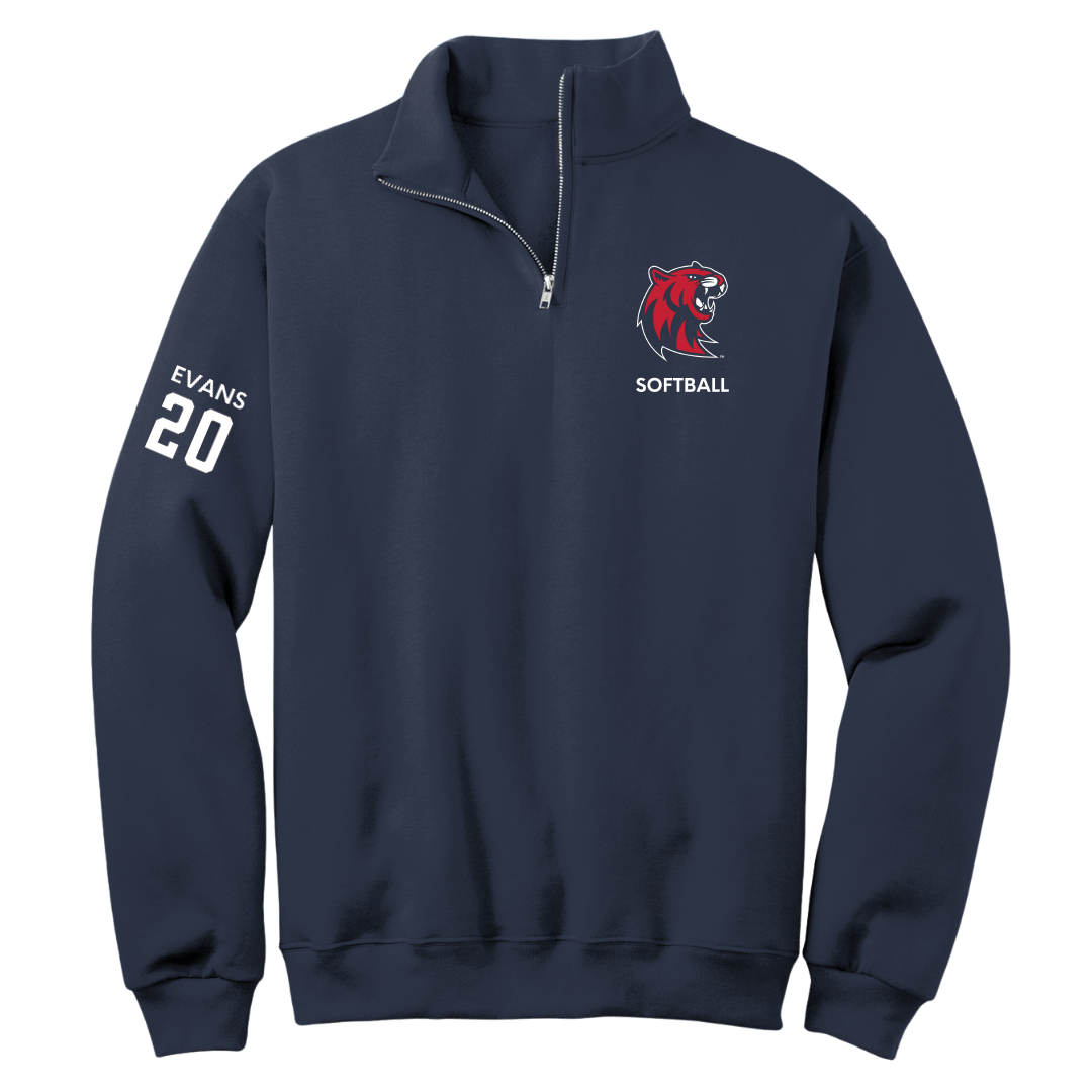 Rogers State University Softball Navy Quarter-Zip - #20 Savannah Evans
