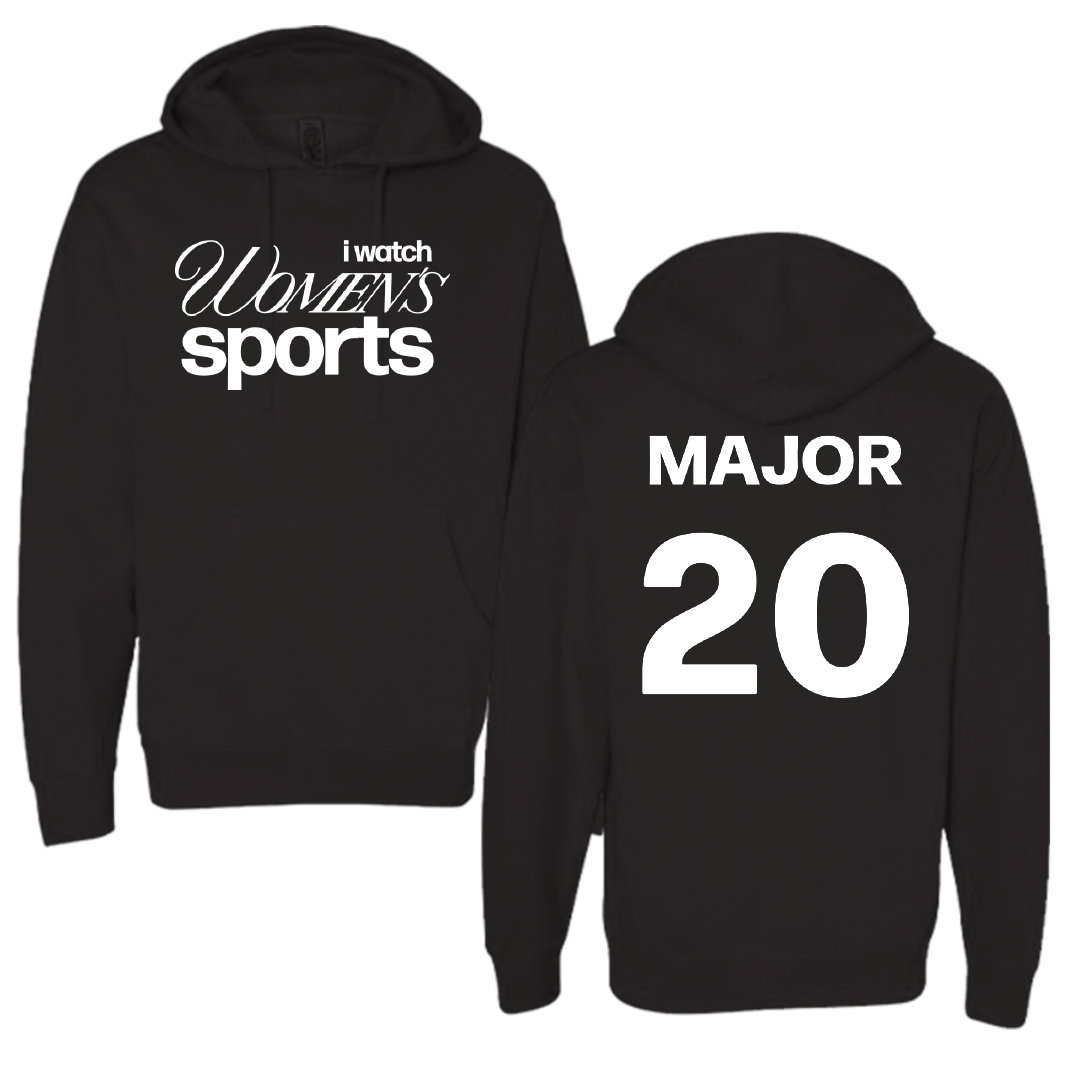 Fairleigh Dickinson University-Metropolitan Campus Soccer Black WHM Hoodie - #20 Madison Major