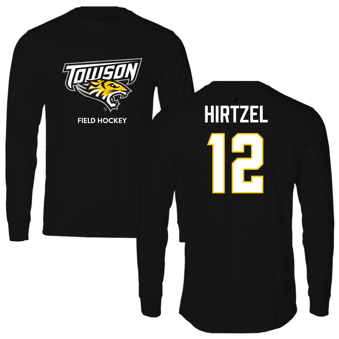 Towson University Field Hockey (W) Black Performance Long Sleeve - #12 Lexi Hirtzel