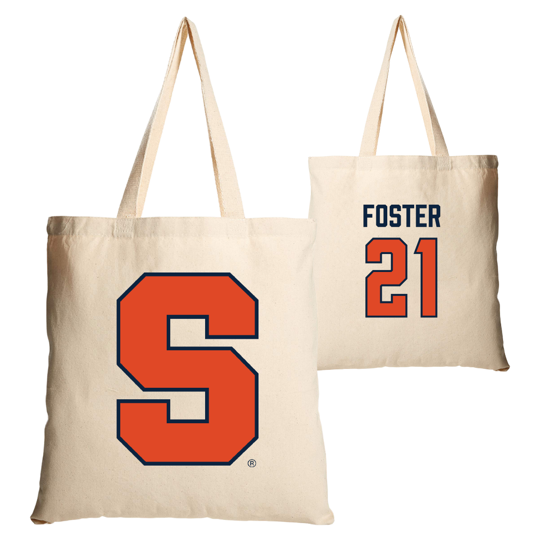 Syracuse University Softball Tan Canvas Tote Bag - #21 Makenzie Foster