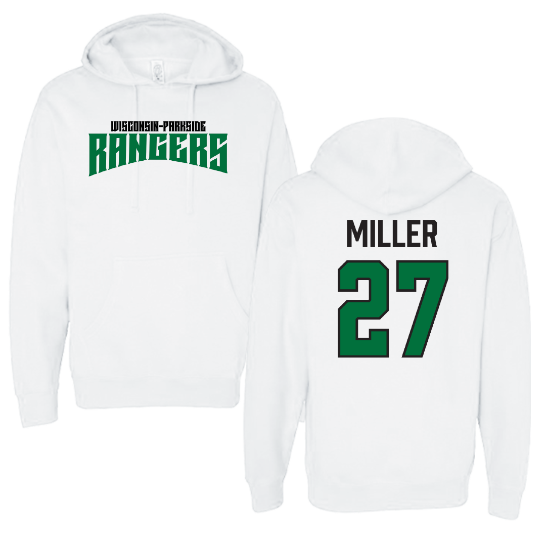 University of Wisconsin-Parkside Baseball White Classic Hoodie - #27 Brennen Miller