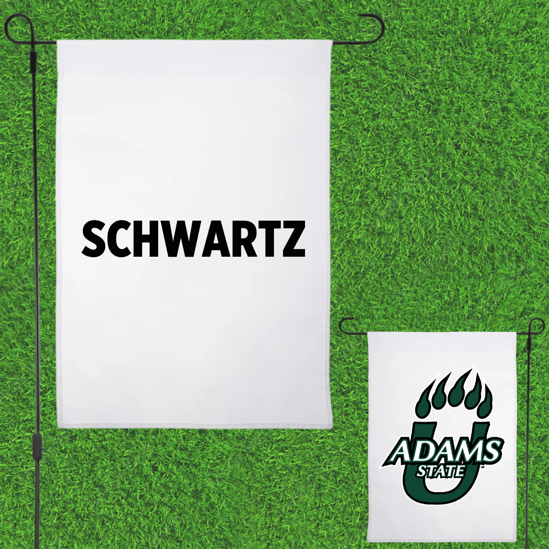 Adams State University Football White Garden Flag - Jason Schwartz