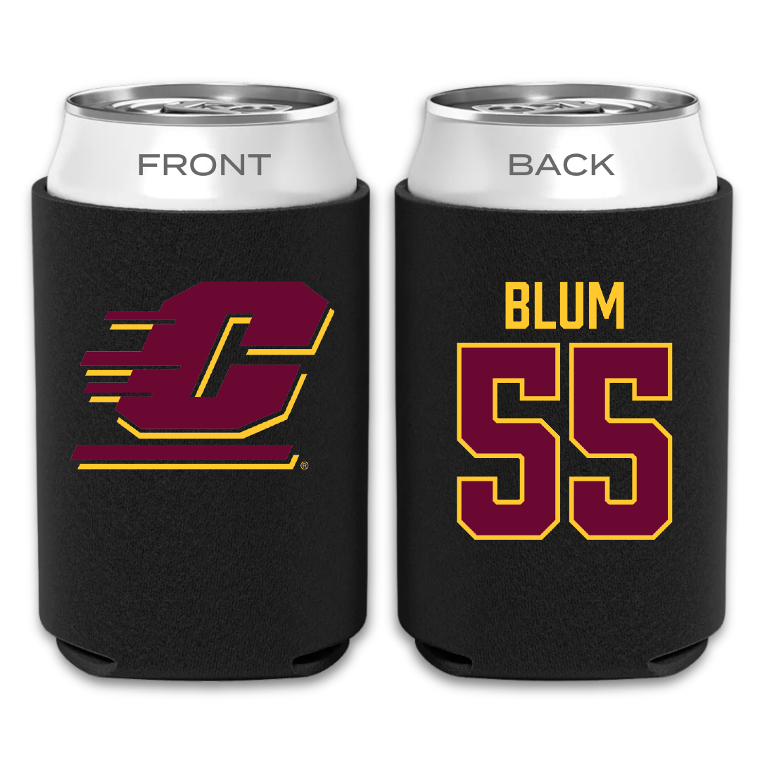 Central Michigan University Football Black Can Cooler - #55 Ryan Blum