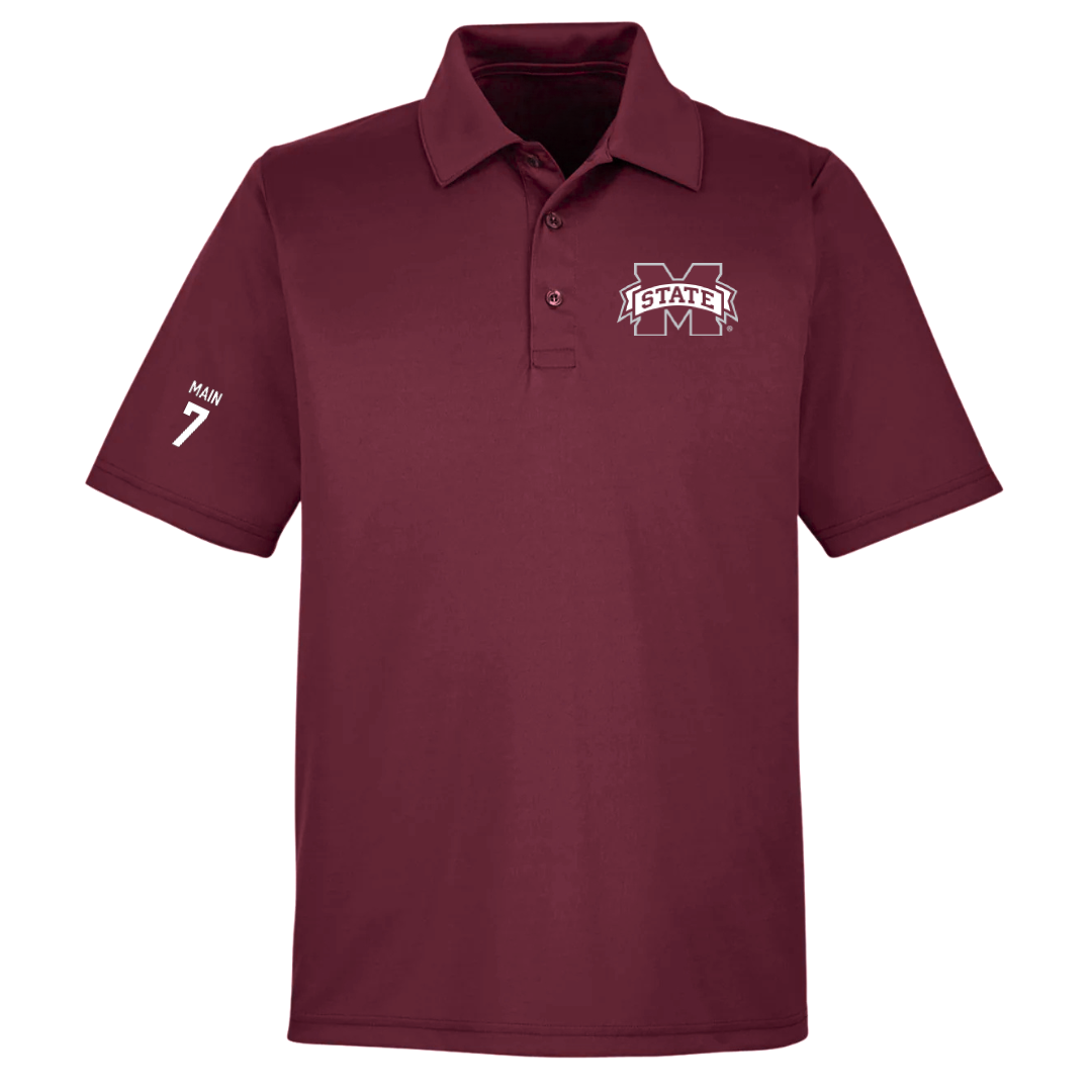 Mississippi State University Soccer (W) Maroon Polo - #7 Zoe Main