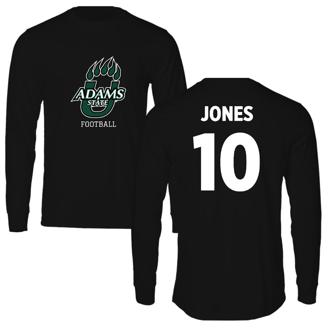 Adams State University Football Black State Long Sleeve - #10 Hayden Jones