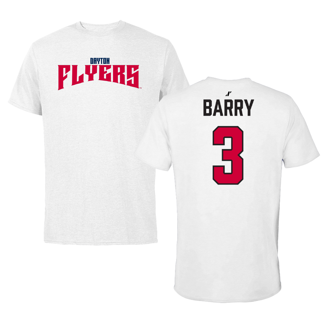 University of Dayton Volleyball White Classic Tee - #3 Lily Barry