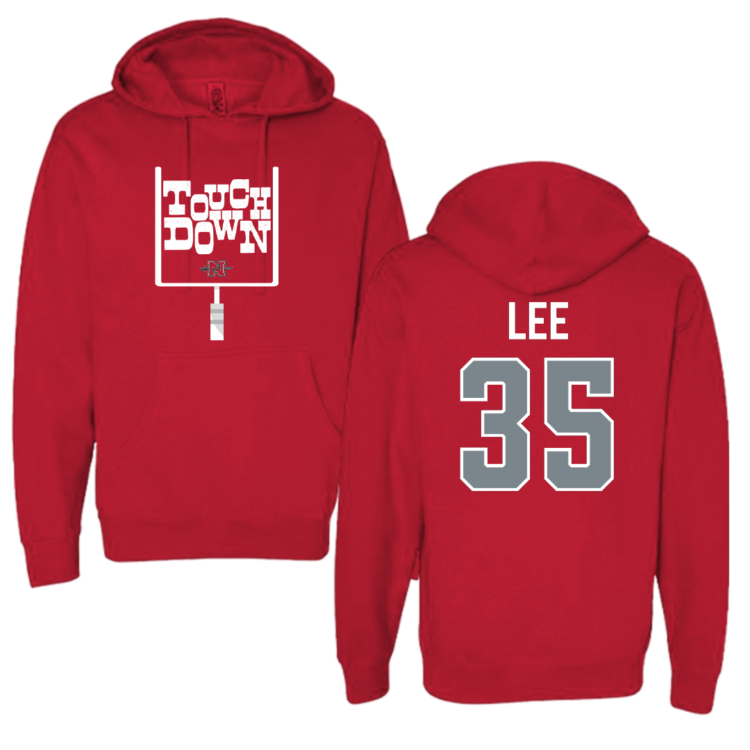Nicholls State University Football Red Touchdown Hoodie - #35 Ethan Lee