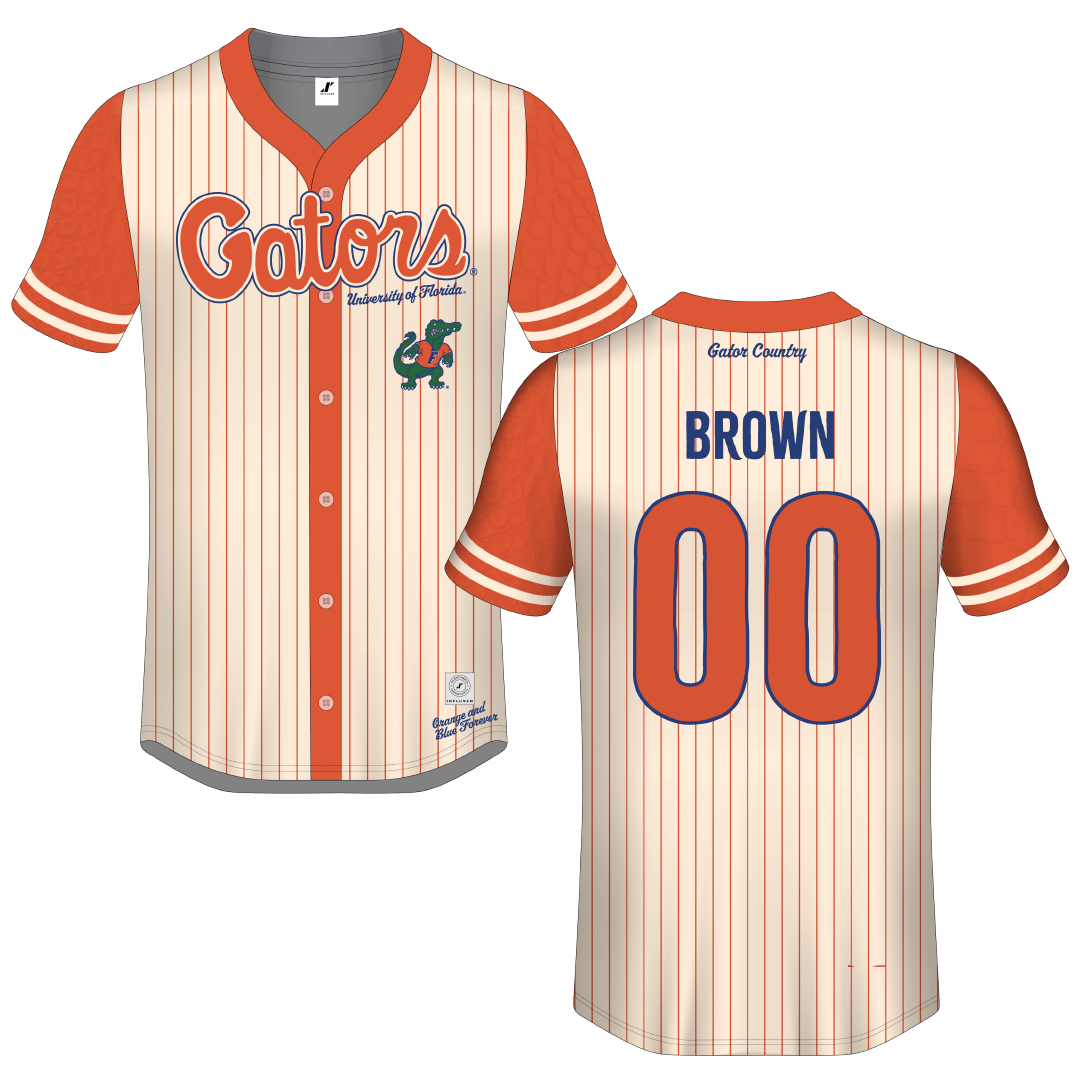 University of Florida Cream Campus Connect Button-Down Jersey - #00 Ava Brown