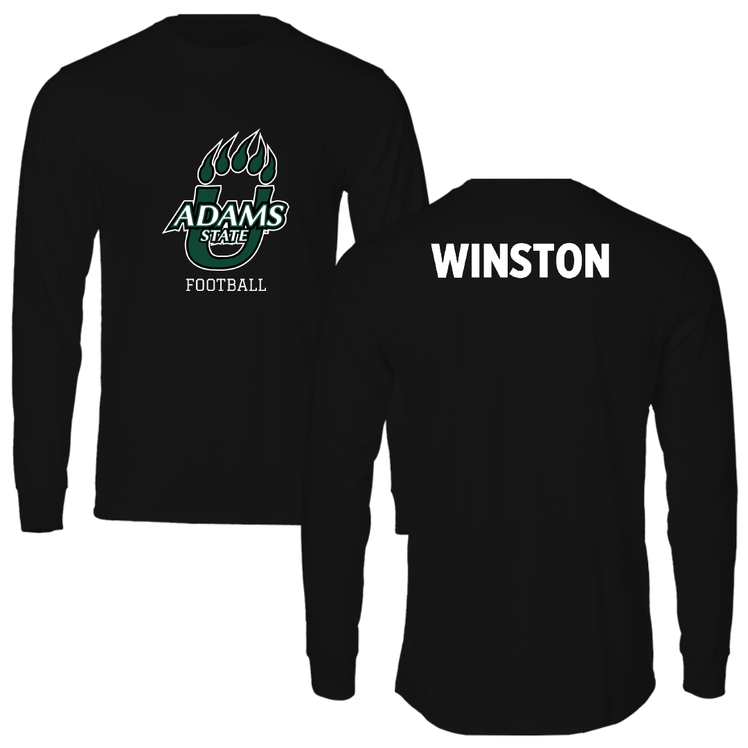 Adams State University Football Black State Performance Long Sleeve - JaiVyence Winston