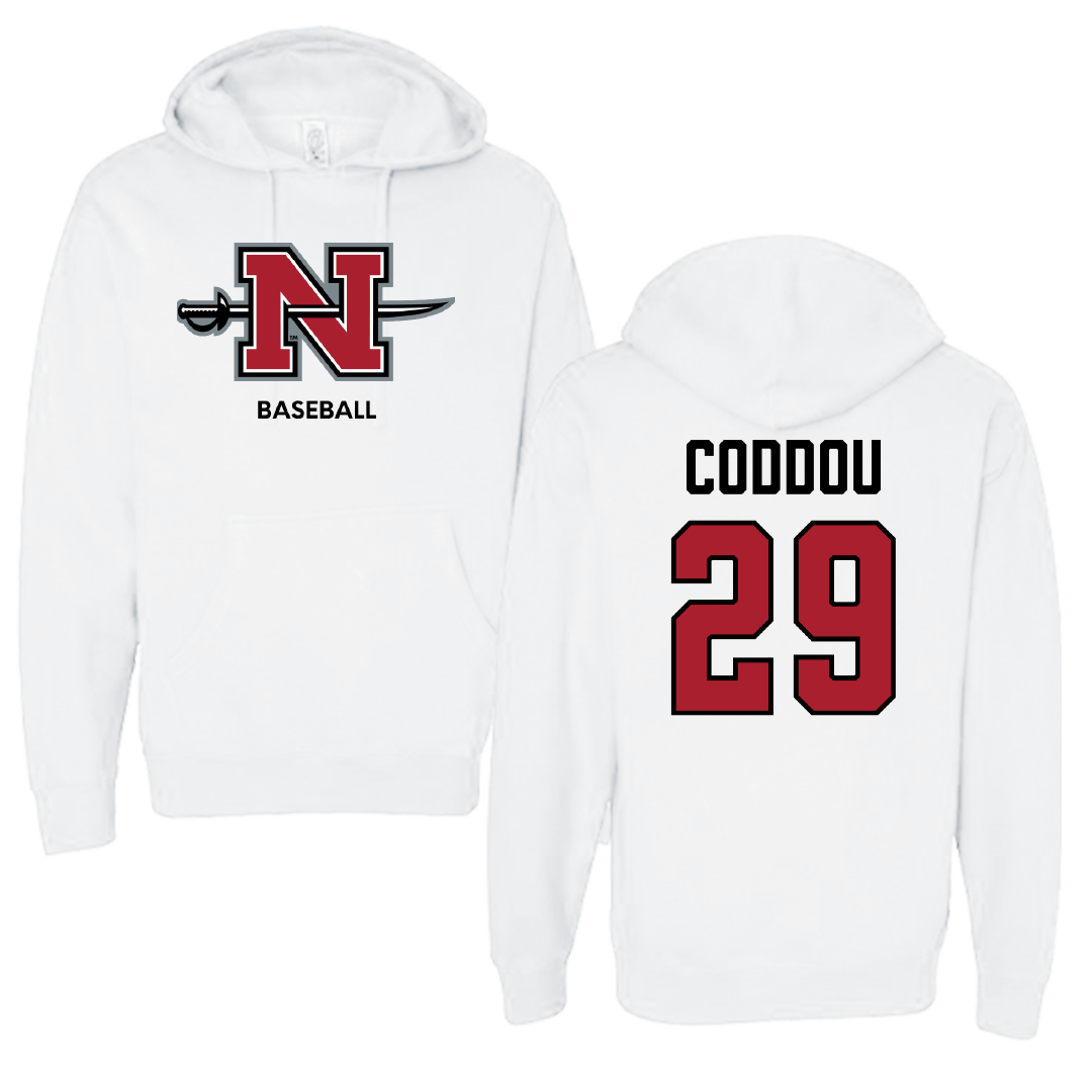 Nicholls State University Baseball White Hoodie - #29 Parker Coddou